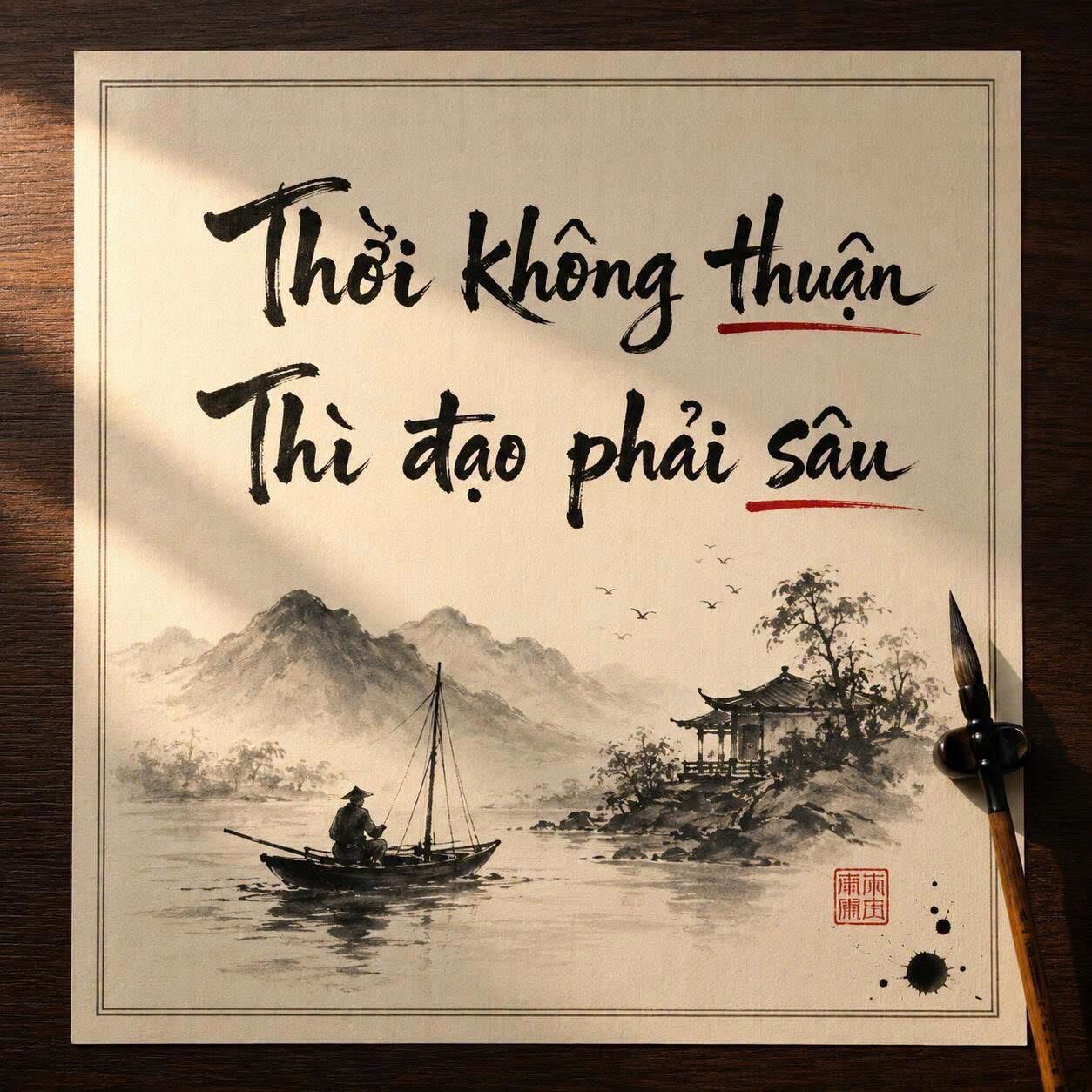 Thời không thuận thì đạo phải sâu