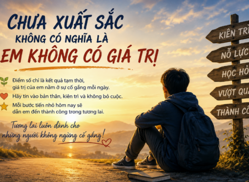 Chưa xuất sắc không có nghĩa là em không có giá trị