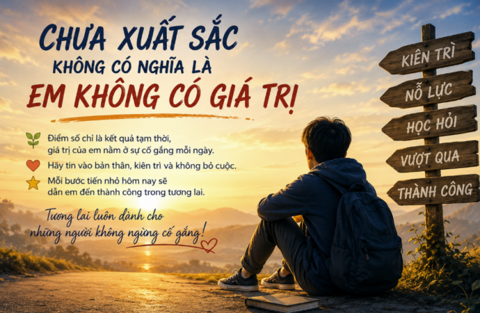Chưa xuất sắc không có nghĩa là em không có giá trị